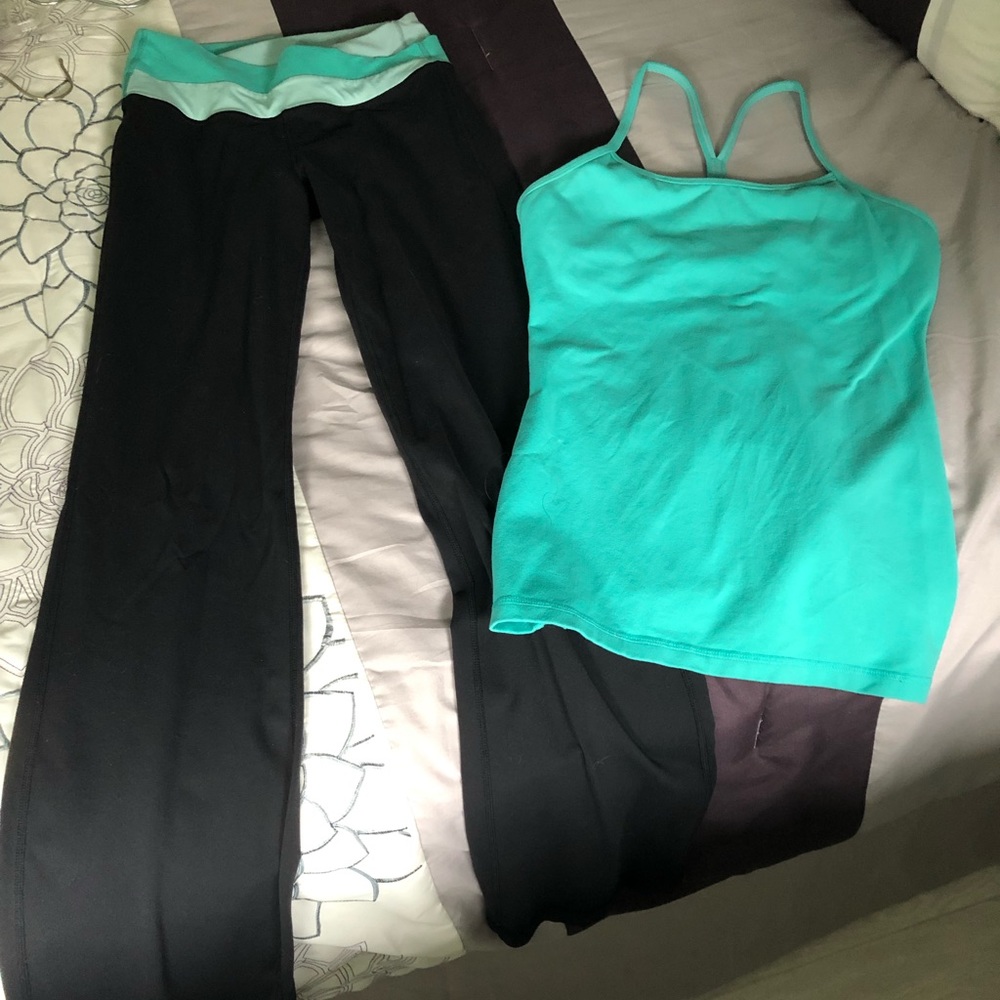 Lululemon set pants(4) and tank (6)